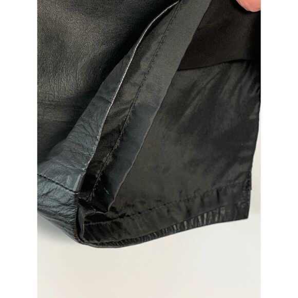 Diversity Women's Knee Length Genuine Leather Straight Skirt Black Size 6 - Picture 4 of 12